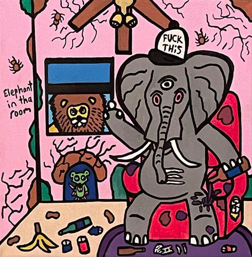Elephant in the Room print